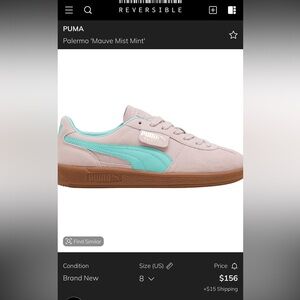 Puma Palermo Mauve Mist Mint Sneakers